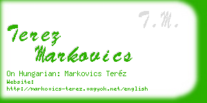 terez markovics business card